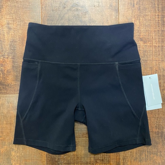 Black Antonio Melani High Wasited Biker Shorts/Spandex - Picture 1 of 5